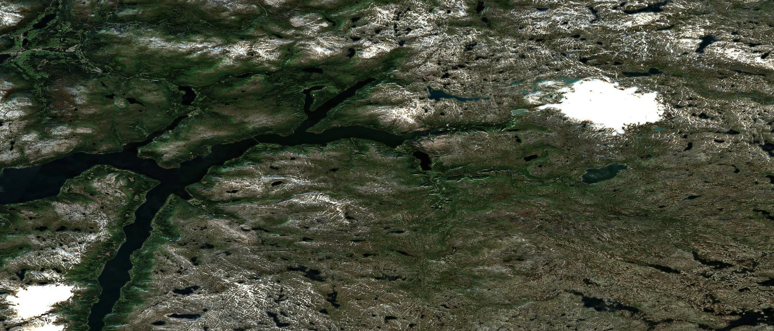 Sentinel-2 satellite view of a Norwegian fjord coastline